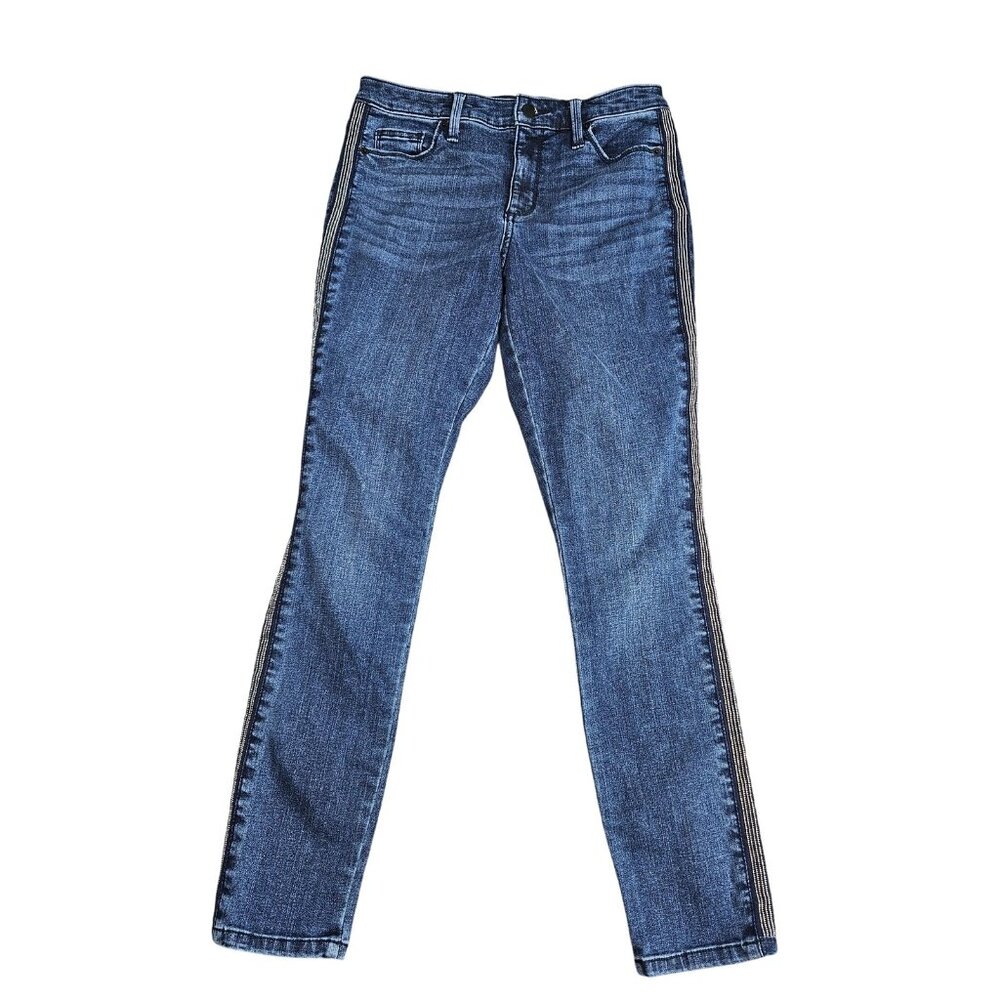 Universal Thread Jeans Womens 4 Blue High Rise Skinny Striped Side Tape Denim